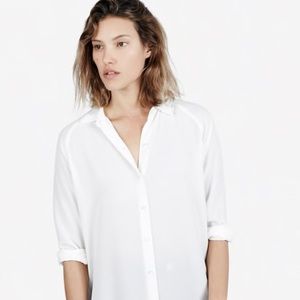 Everlane Silk Point Collar Blouse